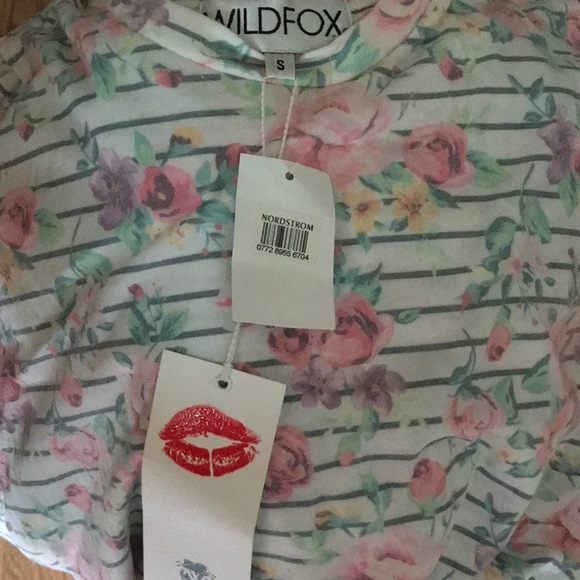 ⚡️FLASH SALE!✨ 🤠🌹Wildfox Boho Roses and Stripes Fringed Tunic in Size Small! S - Picture 6 of 6